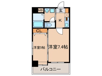 間取図 リバティシティ天神