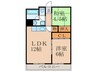 第一高見ビル 2LDKの間取り
