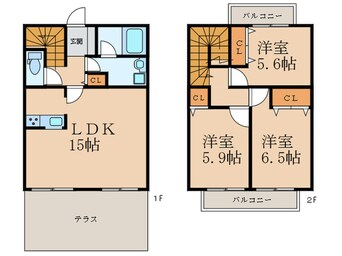 間取図 プレザントタウン