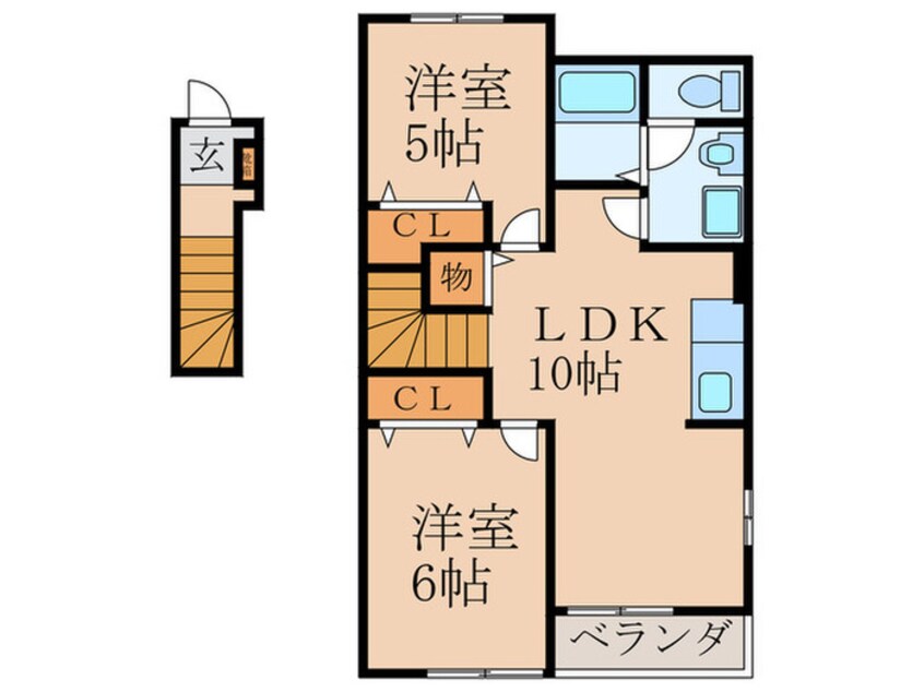 間取図 グリュック笹山参番館