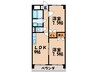 ハイネスコーポ 2LDKの間取り