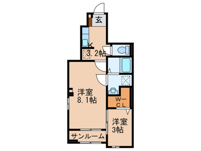 間取図 コンフォート・F