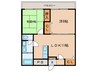白萩光和ビル 2LDKの間取り