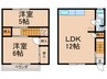 組坂アパート 2LDKの間取り