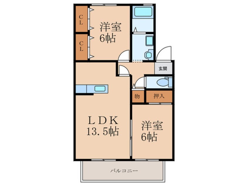 間取図 ベルデュール中曽根 Ａ