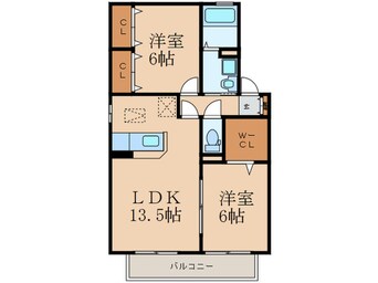 間取図 ベルデュール中曽根 Ｂ