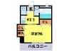 ライフコートセイ 1Kの間取り