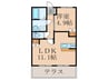 フェアリーテイル 1LDKの間取り