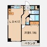パティオ大楠 1LDKの間取り