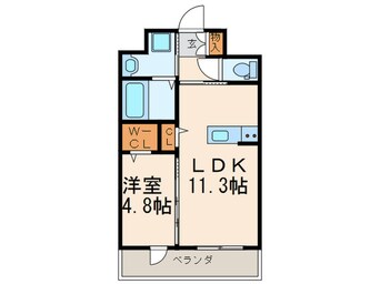 間取図 ｱｰｽｺｰﾄY`sｼﾃｨ西神原町