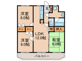 間取図 レジデンスコスモスⅡ