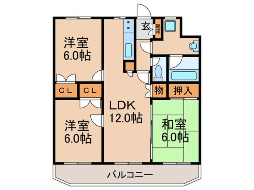 間取図 レジデンスコスモスⅡ