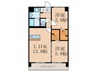THE SQUARE Glory Residence 2LDKの間取り