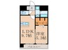 THE SQUARE Glory Residence 1LDKの間取り