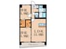 THE SQUARE Glory Residence 2LDKの間取り