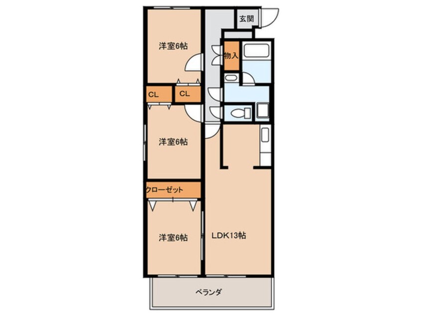 間取図 ロックベアーヒルズⅢＡ