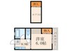 コーポ梓 1Kの間取り