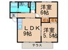 ロイヤルシティ本城 2LDKの間取り