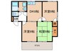 コスモハイツカルモⅡ 3DKの間取り