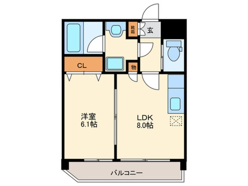 間取図 グレ－スコ－ト九大病院前