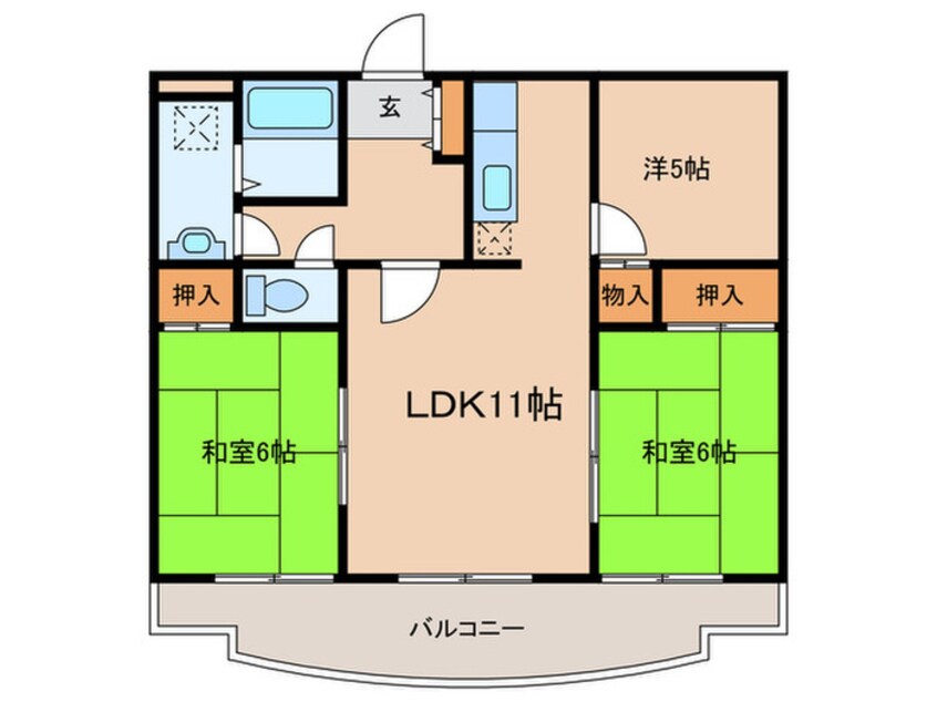 間取図 Ｓ２００１Ｋビル