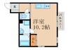 インペリアル大賀Ⅳ 1Rの間取り