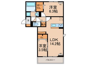 間取図 ボヌ－ル石蔵