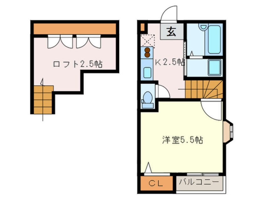間取図 Ｅコ－ト博多
