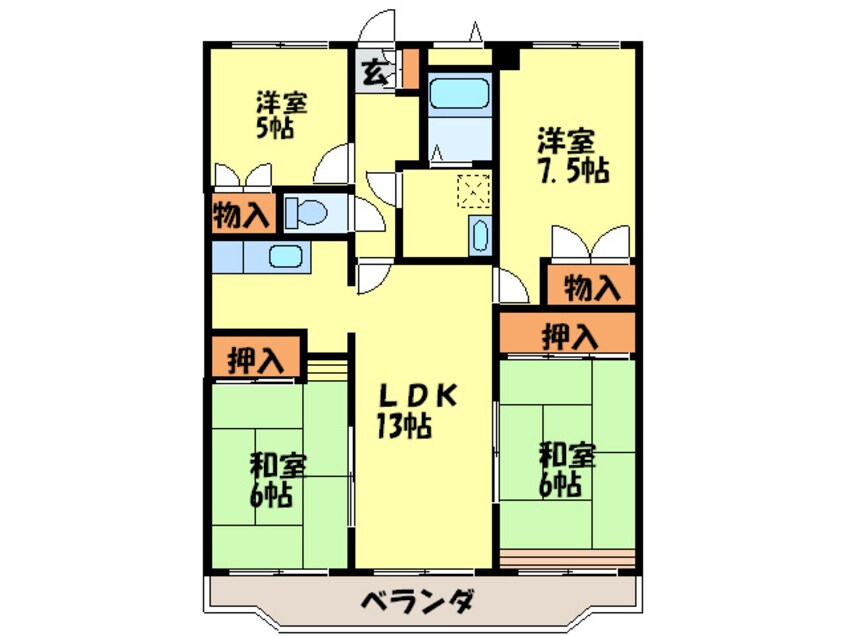 間取図 シャトレ博多南