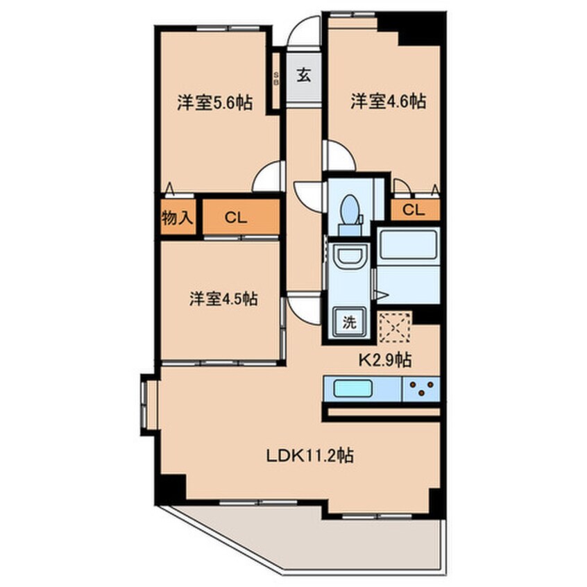 間取図 シュロスブルーメ大濠