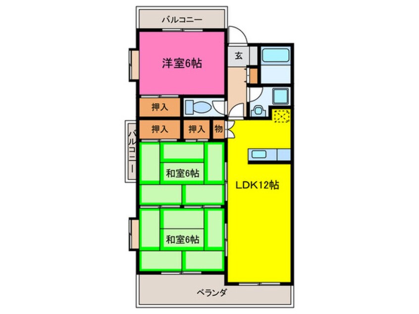 間取図 ローリエ春日