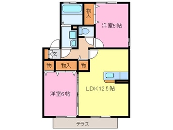 間取図 エスポワ－ル昭和Ｂ