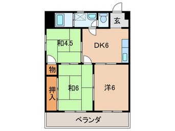 間取図 オアシス片野Ⅲ