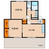 エレガント南風 2DKの間取り