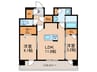 エンクレスト博多BRIGHT（1203） 2LDKの間取り