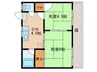 サーストコーポ 2DKの間取り