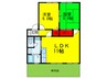 カトルシャルムＣ 2LDKの間取り