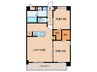 S-RESIDENCE半道橋achieve 2LDKの間取り