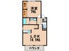 ﾘﾋﾞﾝｸﾞﾀｳﾝ江戸屋敷 Ｅ棟 1LDKの間取り