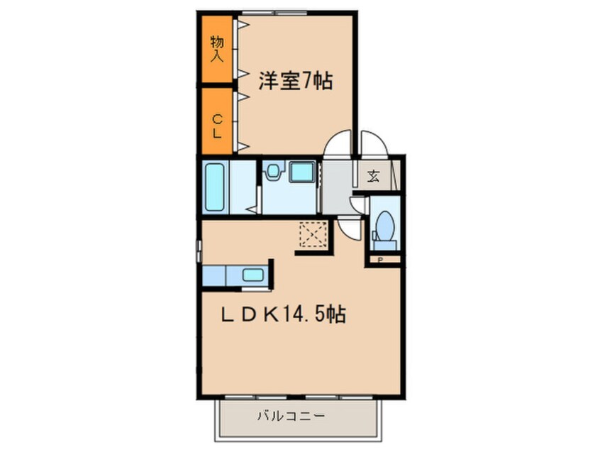 間取図 ﾘﾋﾞﾝｸﾞﾀｳﾝ江戸屋敷 Ｅ棟