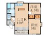プランド－ルK 2LDKの間取り