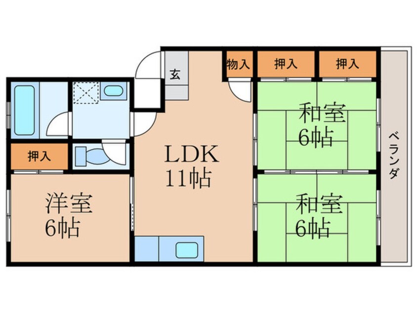 間取図 たかつきビル