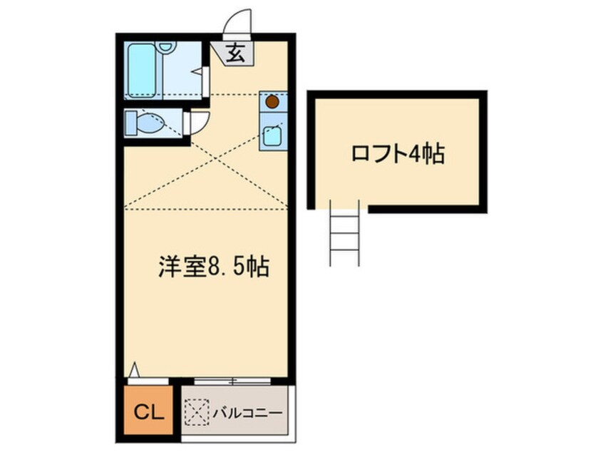 間取図 ムーンヴィラ貝塚