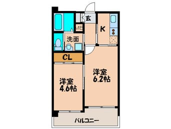 間取図 エルスタンザ天神東