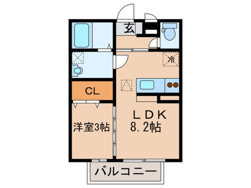 間取図 セジュ－ルディアモント