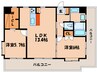 フォレスト薬院大通 2LDKの間取り