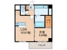 CREST西新 1LDKの間取り