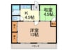 森ビル 2Kの間取り
