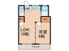 森ビル 1LDKの間取り