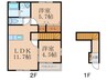 プランド－ル 2LDKの間取り